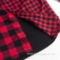 Long Sleeve Fleeece Joining Jacket Plaid Warm Shirt